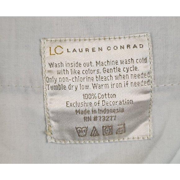 Lauren Conrad Shorts Womens 8 Blue Chambray Flip Pockets Momcore Cuffed Shorts - Picture 11 of 11